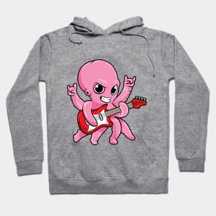 Octopus as rock star with a guitar Hoodie